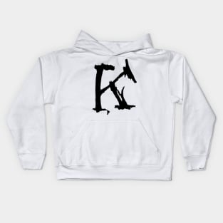 Dark and Gritty Letter K from the Alphabet Kids Hoodie